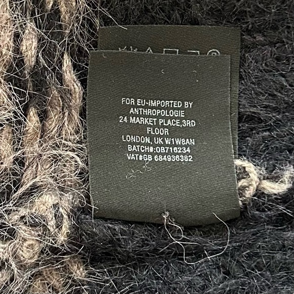 Anthropologie Sleeping On Snow Fuzzy Beaded Fair Isle Cashmere Blend Sweater, S - Picture 12 of 12